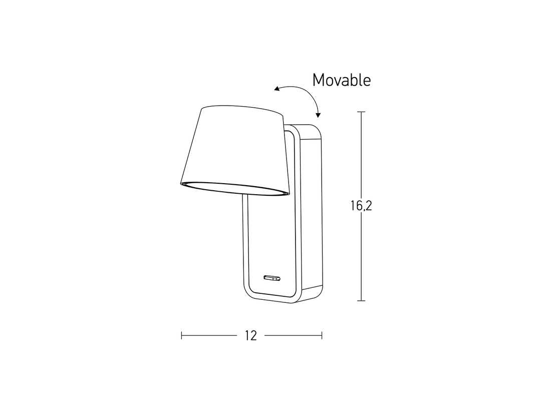 Nástěnné LED svítidlo bílé/přírodní dřevo, 7W, 3000K, 16,2cm