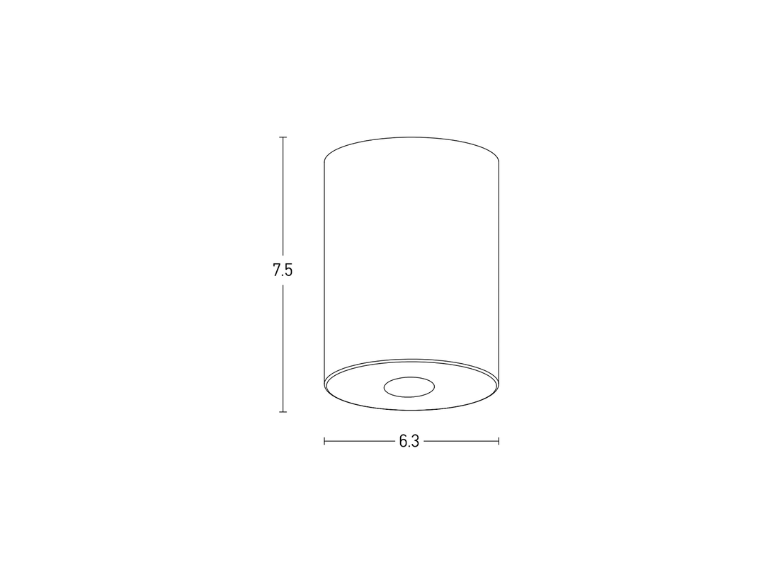 Stropní LED svítidlo bílé, 7W, 3000K, 7,5cm