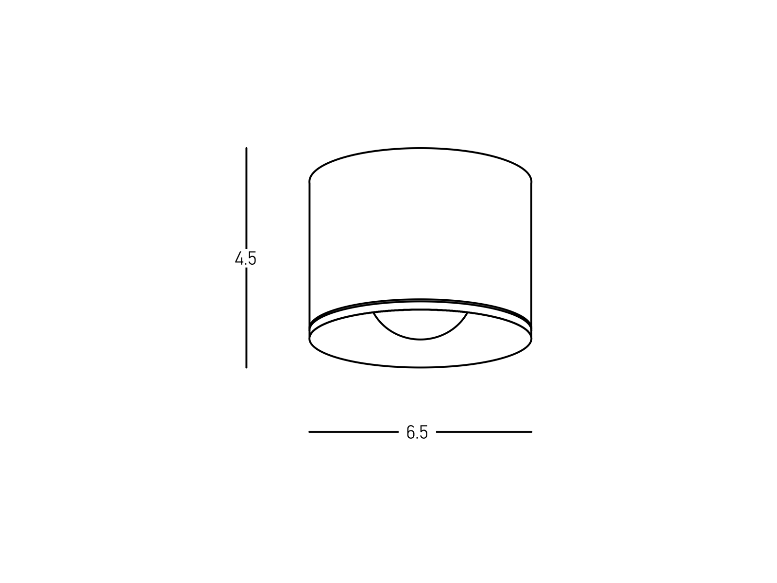 Stropní LED svítidlo bílé, 8W, 3000K, ø6,5cm